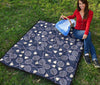 Badminton Pattern Print Quilt-grizzshop