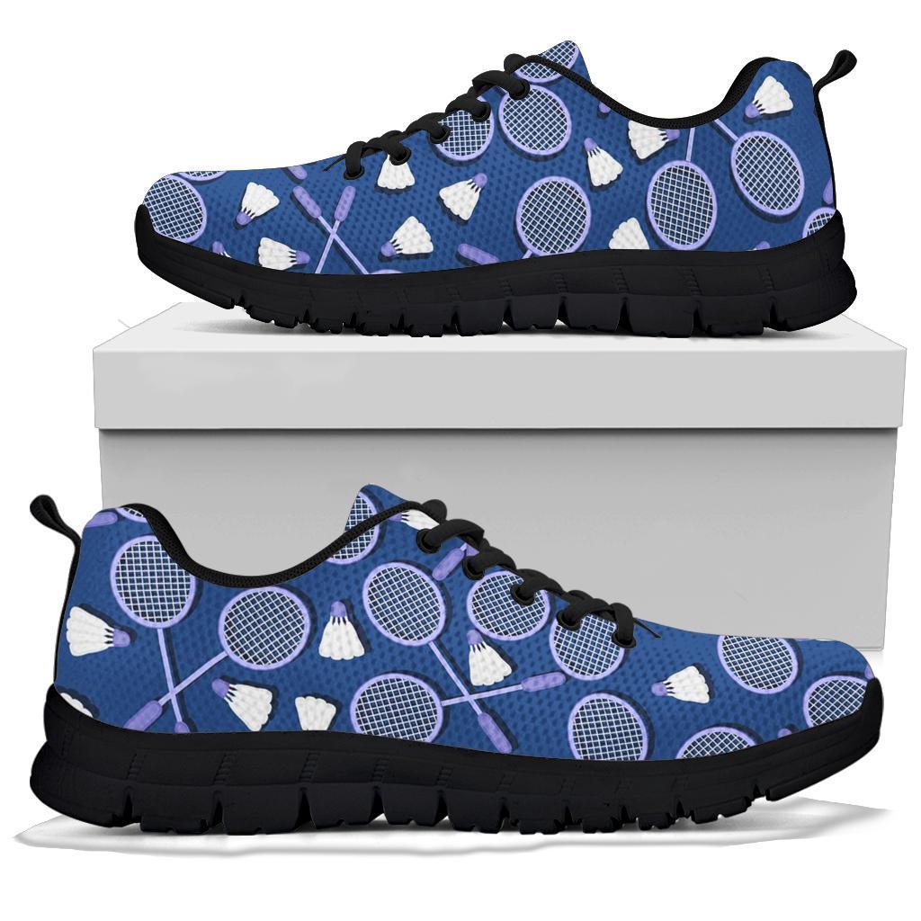 Badminton Pattern Print Sneaker Shoes For Men Women-grizzshop