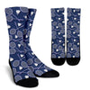 Badminton Pattern Print Unisex Crew Socks-grizzshop