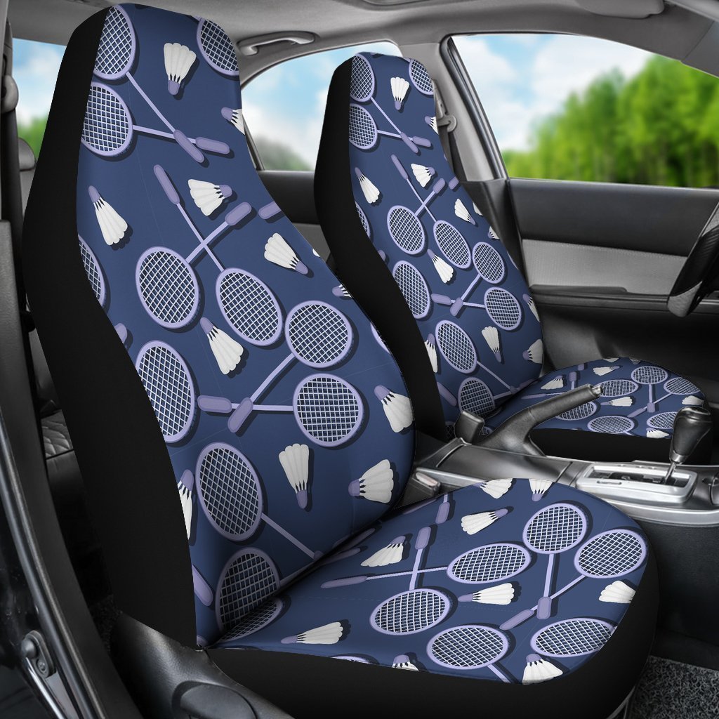 Badminton Pattern Print Universal Fit Car Seat Covers-grizzshop