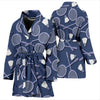 Badminton Pattern Print Women Long Robe-grizzshop