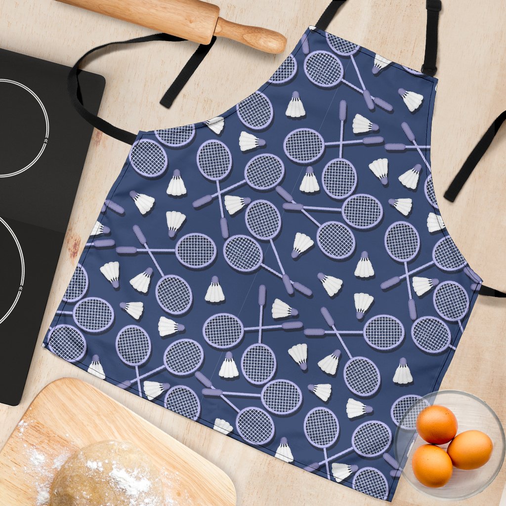 Badminton Pattern Print Women's Apron-grizzshop