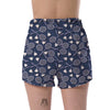 Badminton Pattern Print Women's Shorts-grizzshop