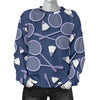 Badminton Pattern Print Women's Sweatshirt-grizzshop