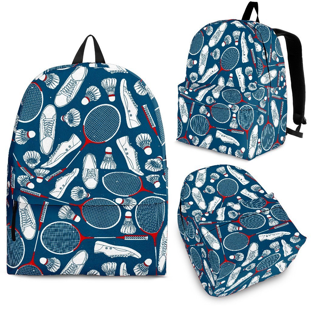 Badminton Print Pattern Backpack-grizzshop