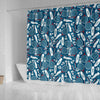 Badminton Print Pattern Bathroom Shower Curtain-grizzshop