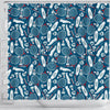 Badminton Print Pattern Bathroom Shower Curtain-grizzshop