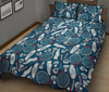 Badminton Print Pattern Bed Set Quilt-grizzshop