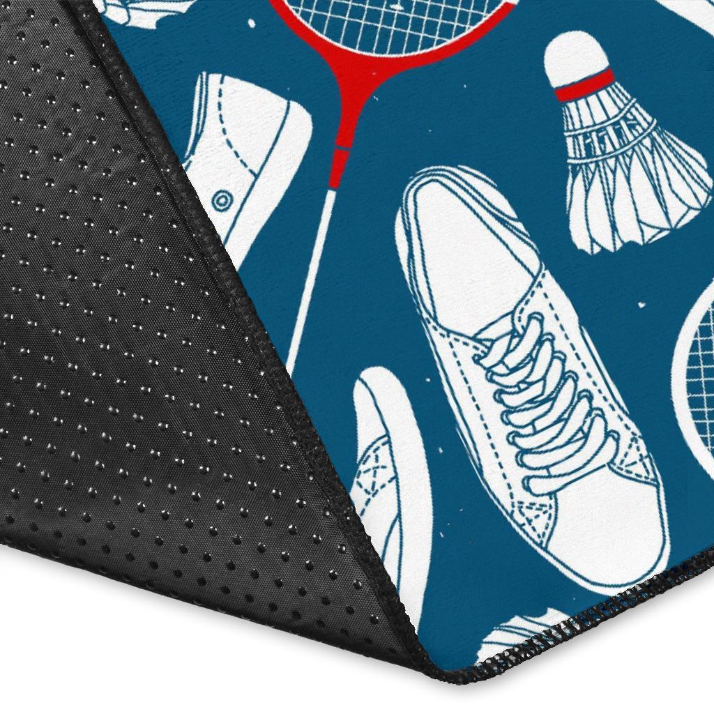 Badminton Print Pattern Floor Mat-grizzshop