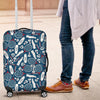 Badminton Print Pattern Luggage Cover Protector-grizzshop