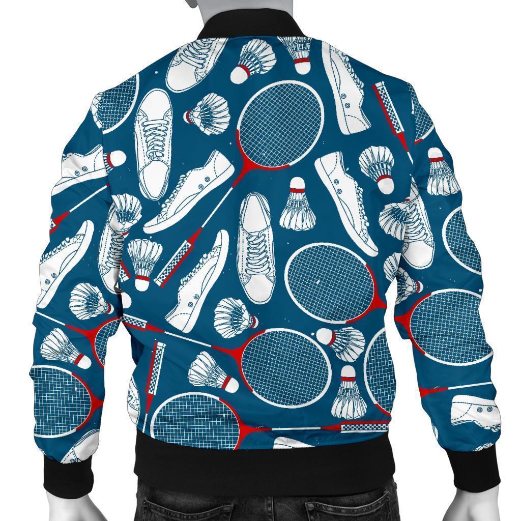 Badminton Print Pattern Men's Bomber Jacket-grizzshop