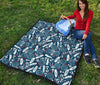 Badminton Print Pattern Quilt-grizzshop