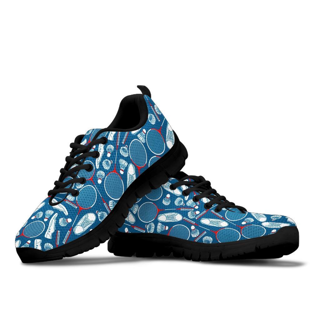 Badminton Print Pattern Sneaker Shoes For Men Women-grizzshop