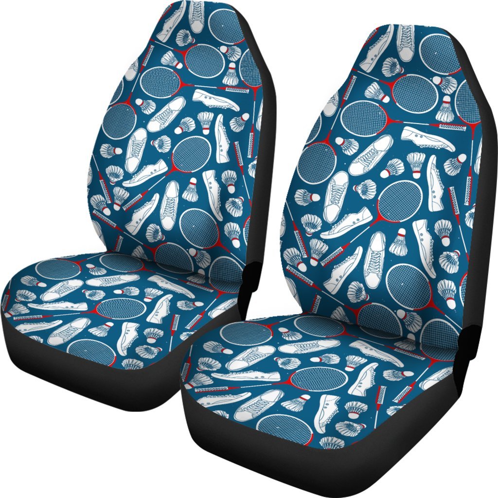 Badminton Print Pattern Universal Fit Car Seat Covers-grizzshop