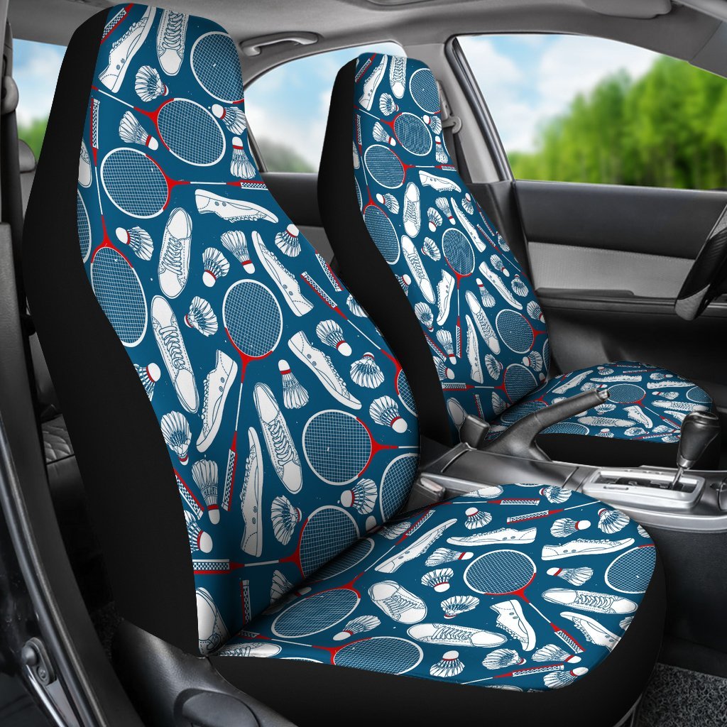 Badminton Print Pattern Universal Fit Car Seat Covers-grizzshop