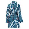 Badminton Print Pattern Women Long Robe-grizzshop