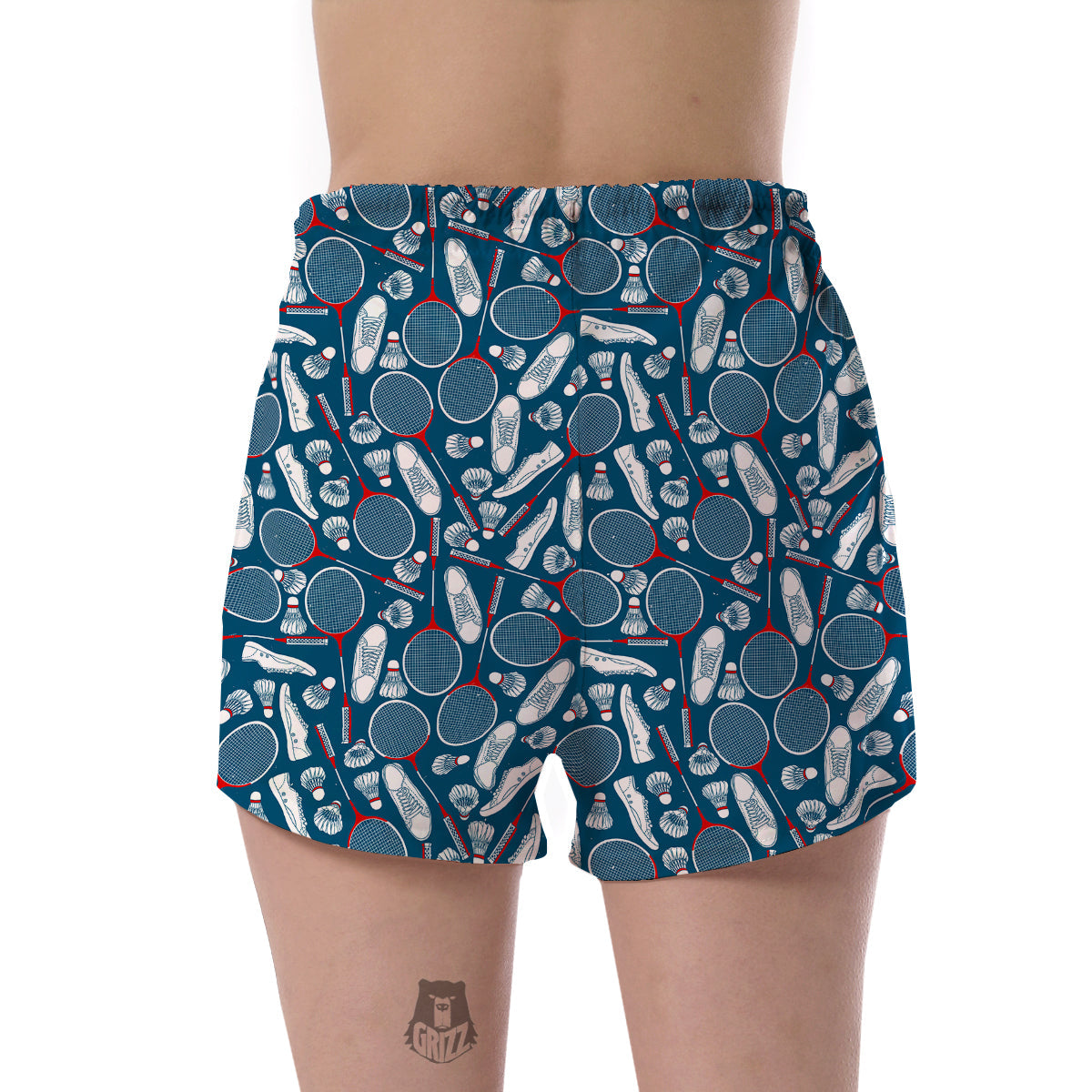 Badminton Print Pattern Women's Shorts-grizzshop