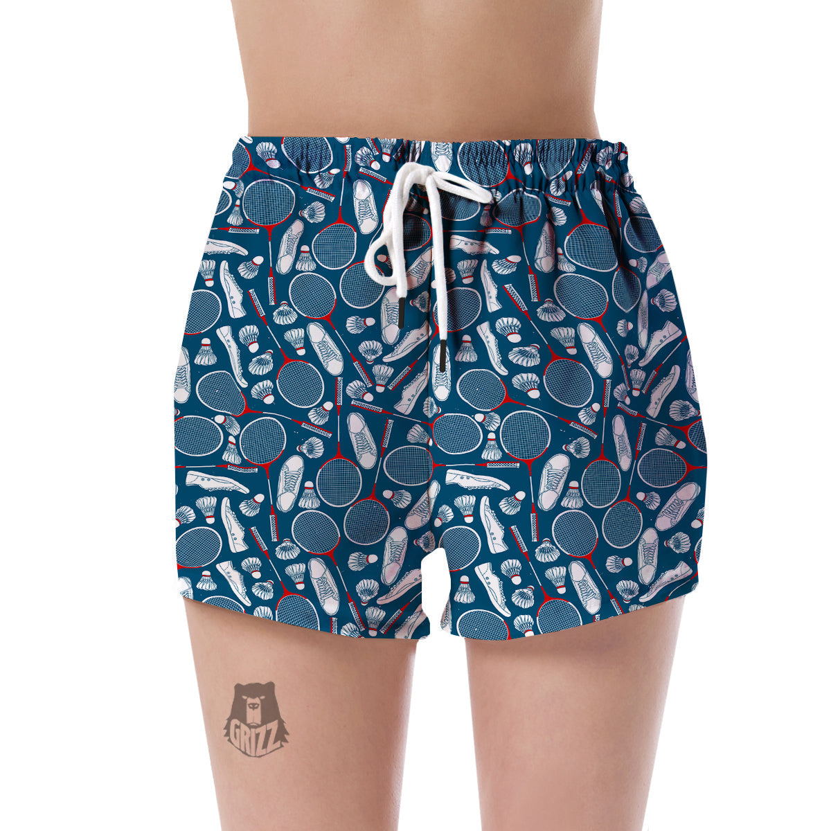 Badminton Print Pattern Women's Shorts-grizzshop