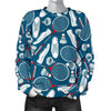 Badminton Print Pattern Women's Sweatshirt-grizzshop