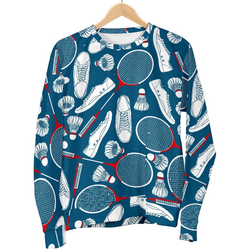 Badminton Print Pattern Women's Sweatshirt-grizzshop