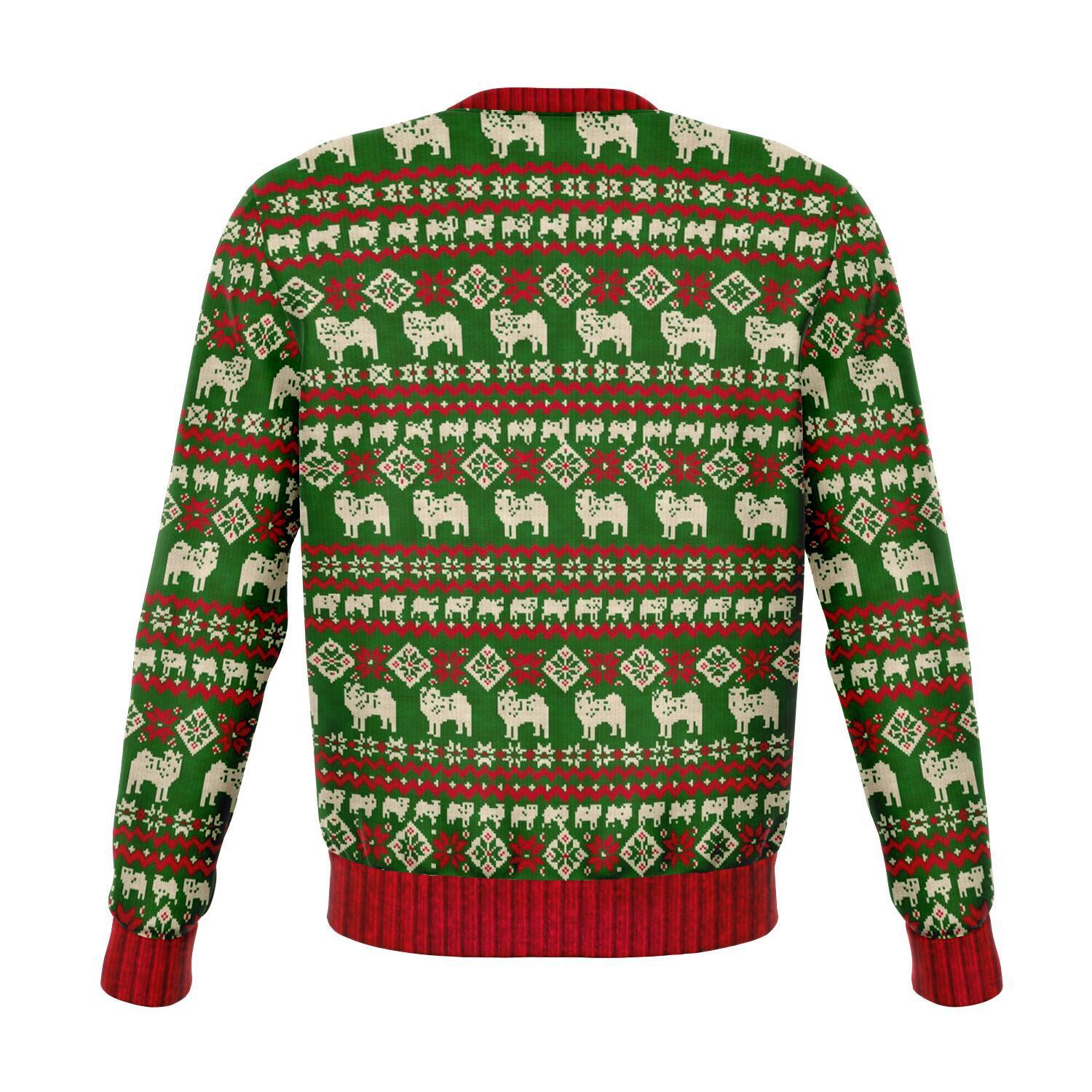 Bah Hum Pug Christmas Ugly Sweater-grizzshop