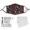 Bait Bass Fishing Pattern Print Face Mask-grizzshop