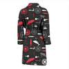 Bait Bass Fishing Pattern Print Men Long Robe-grizzshop