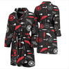 Bait Bass Fishing Pattern Print Men Long Robe-grizzshop