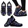 Bait Bass Fishing Print Pattern Black Sneaker Shoes For Men Women-grizzshop