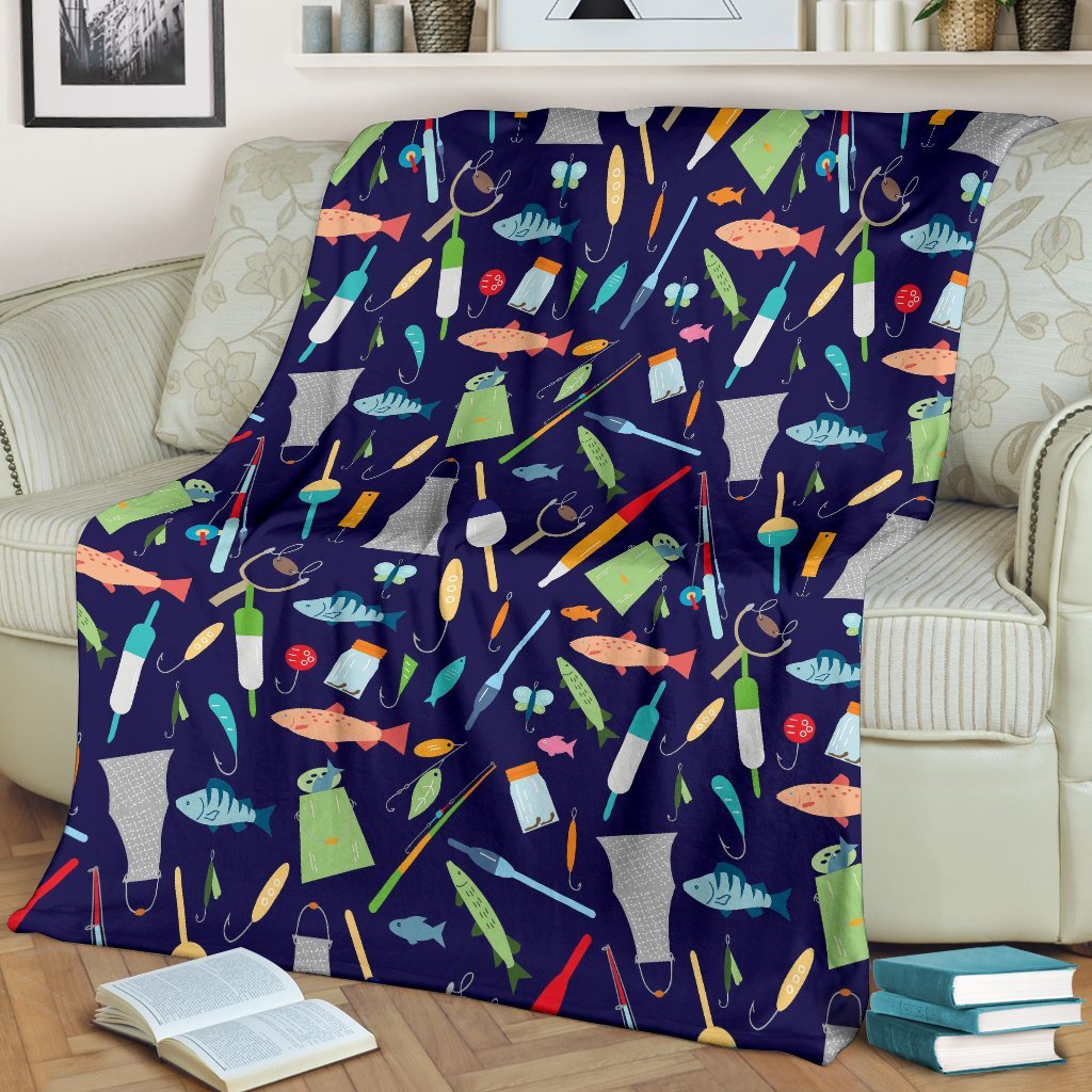 Bait Bass Fishing Print Pattern Blanket-grizzshop