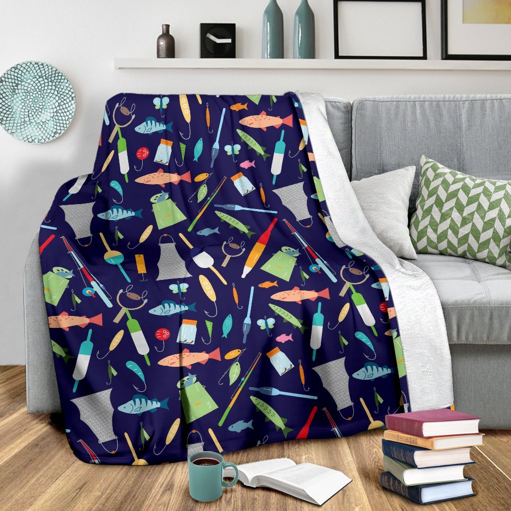 Bait Bass Fishing Print Pattern Blanket-grizzshop