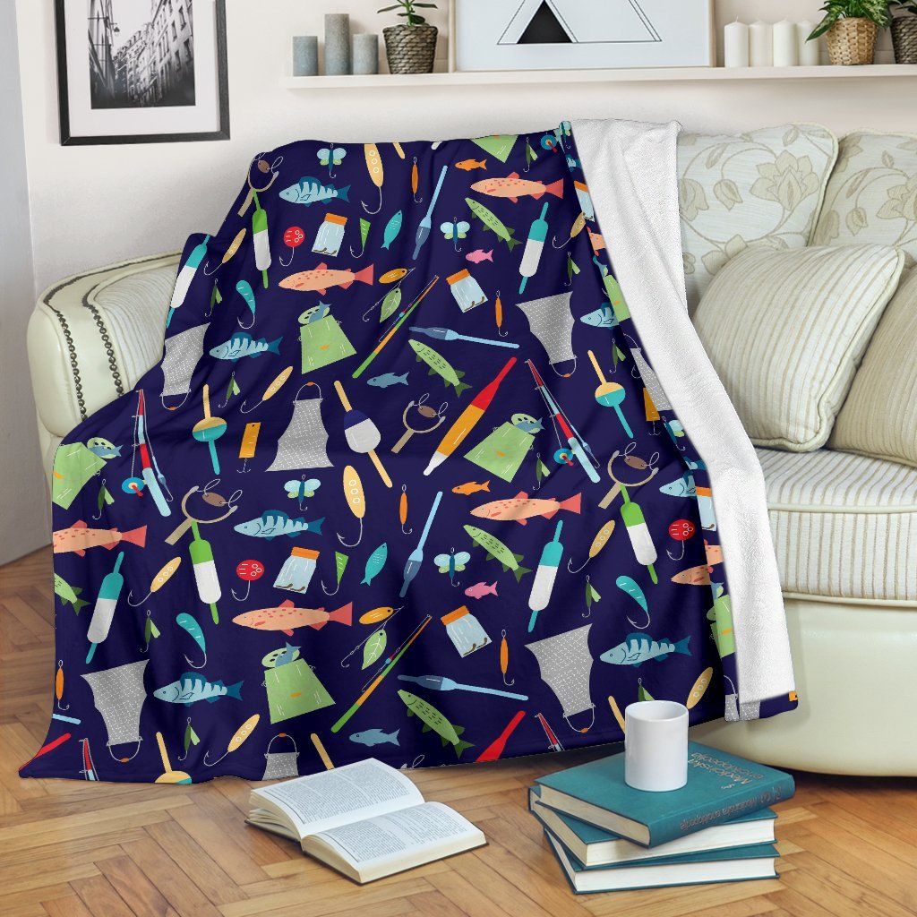 Bait Bass Fishing Print Pattern Blanket-grizzshop