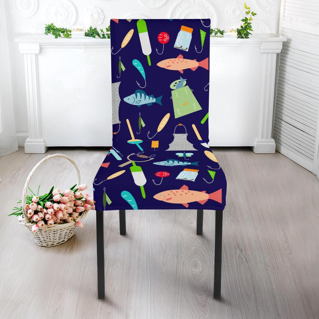 Bait Bass Fishing Print Pattern Chair Cover-grizzshop