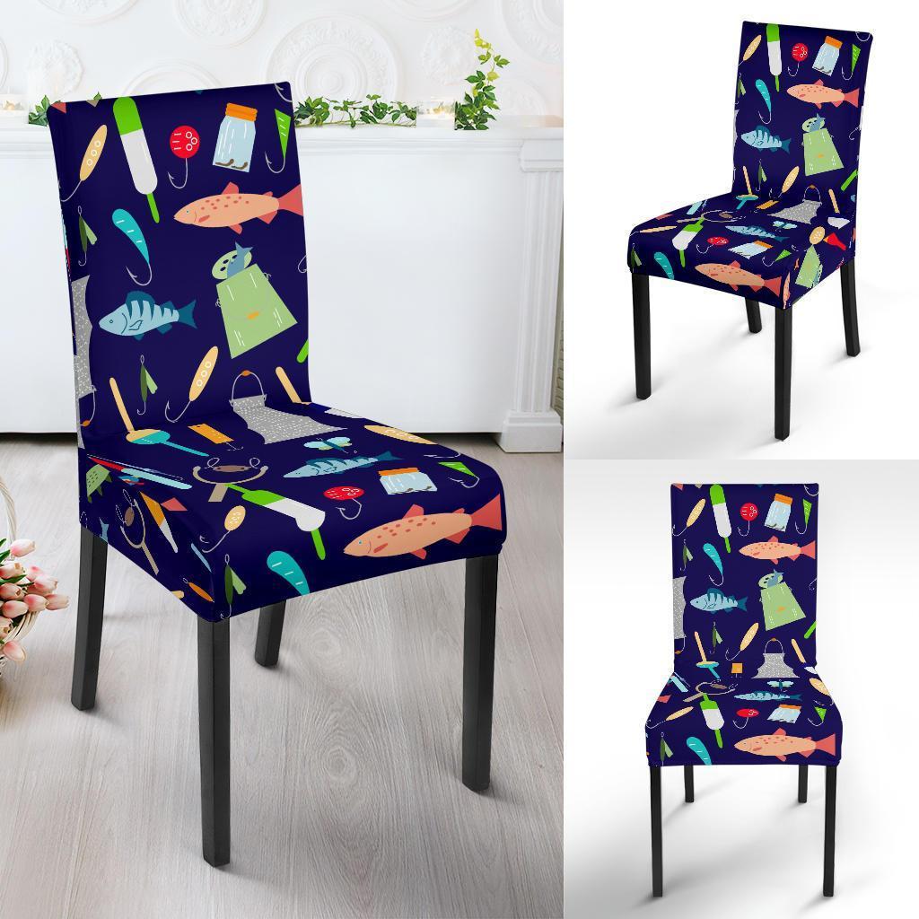 Bait Bass Fishing Print Pattern Chair Cover-grizzshop