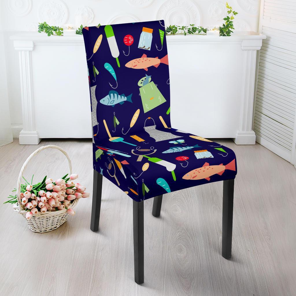 Bait Bass Fishing Print Pattern Chair Cover-grizzshop