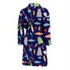 Bait Bass Fishing Print Pattern Men Long Robe-grizzshop