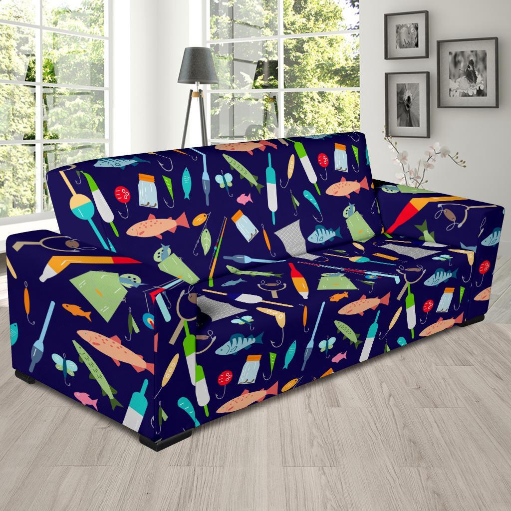 Bait Bass Fishing Print Pattern Sofa Covers-grizzshop