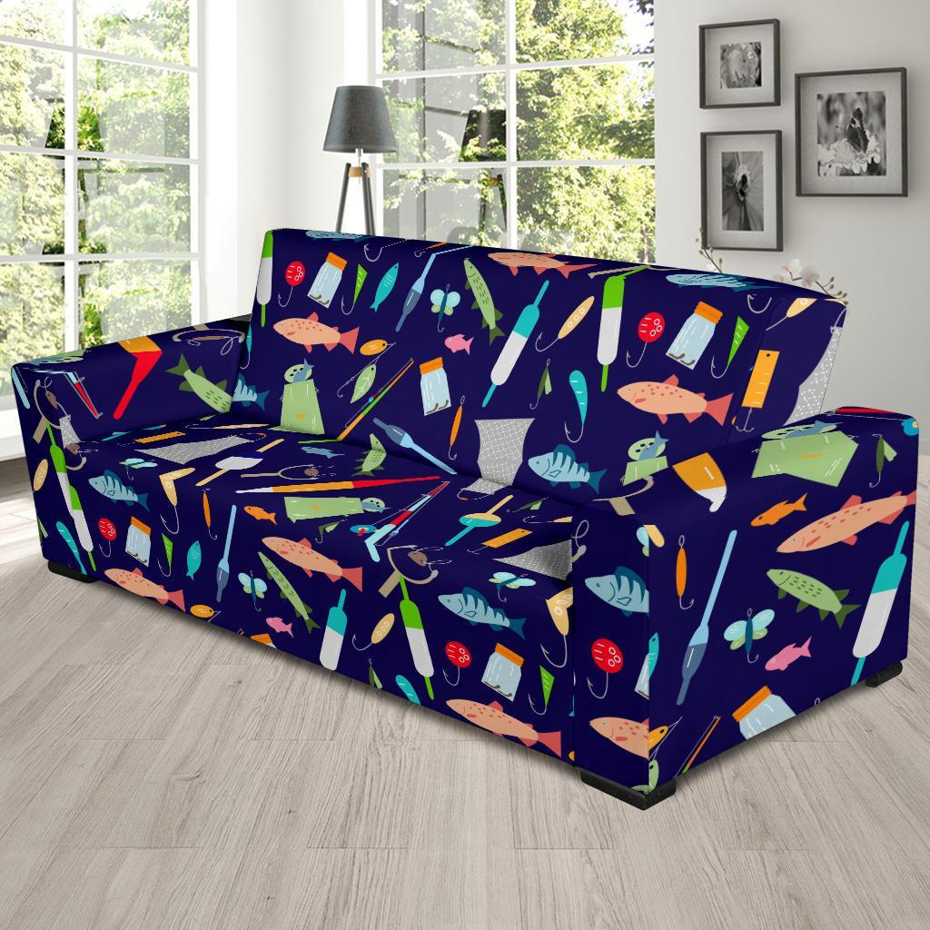 Bait Bass Fishing Print Pattern Sofa Covers-grizzshop