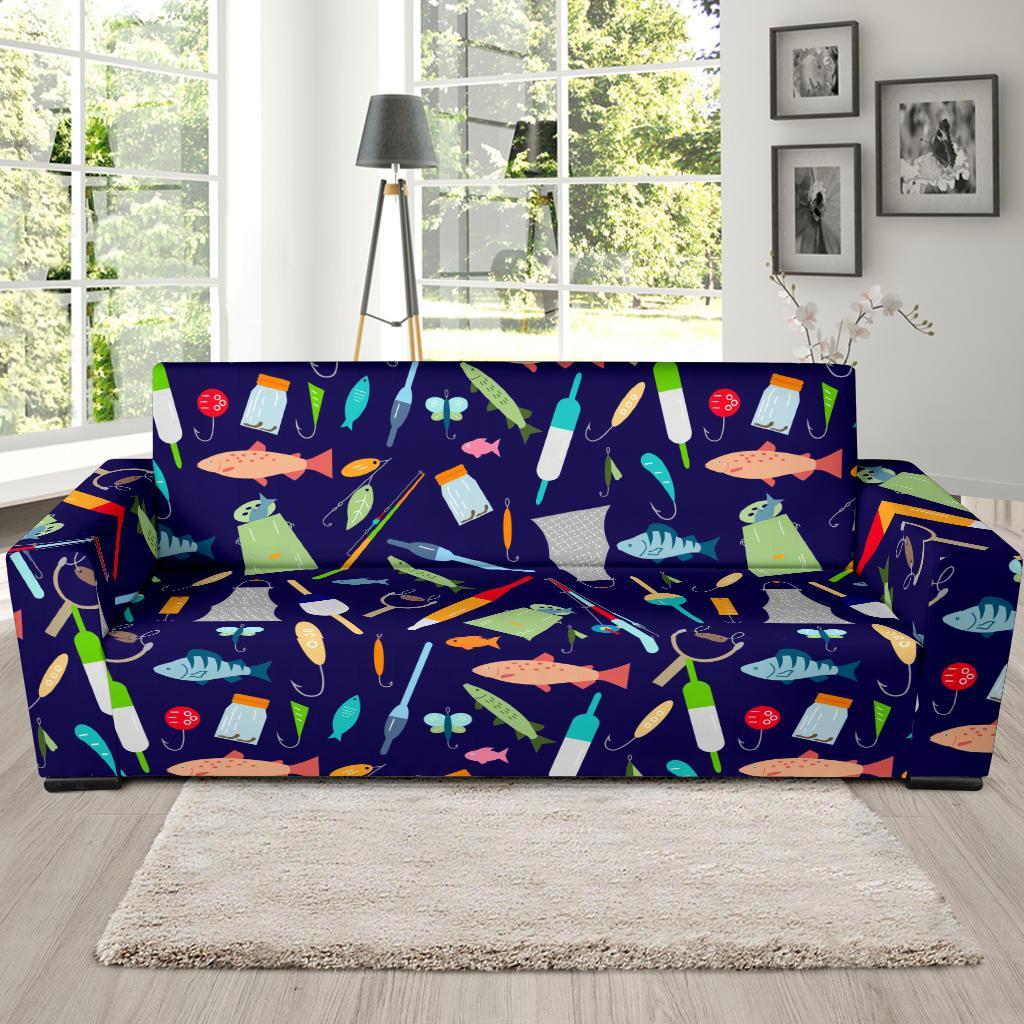 Bait Bass Fishing Print Pattern Sofa Covers-grizzshop