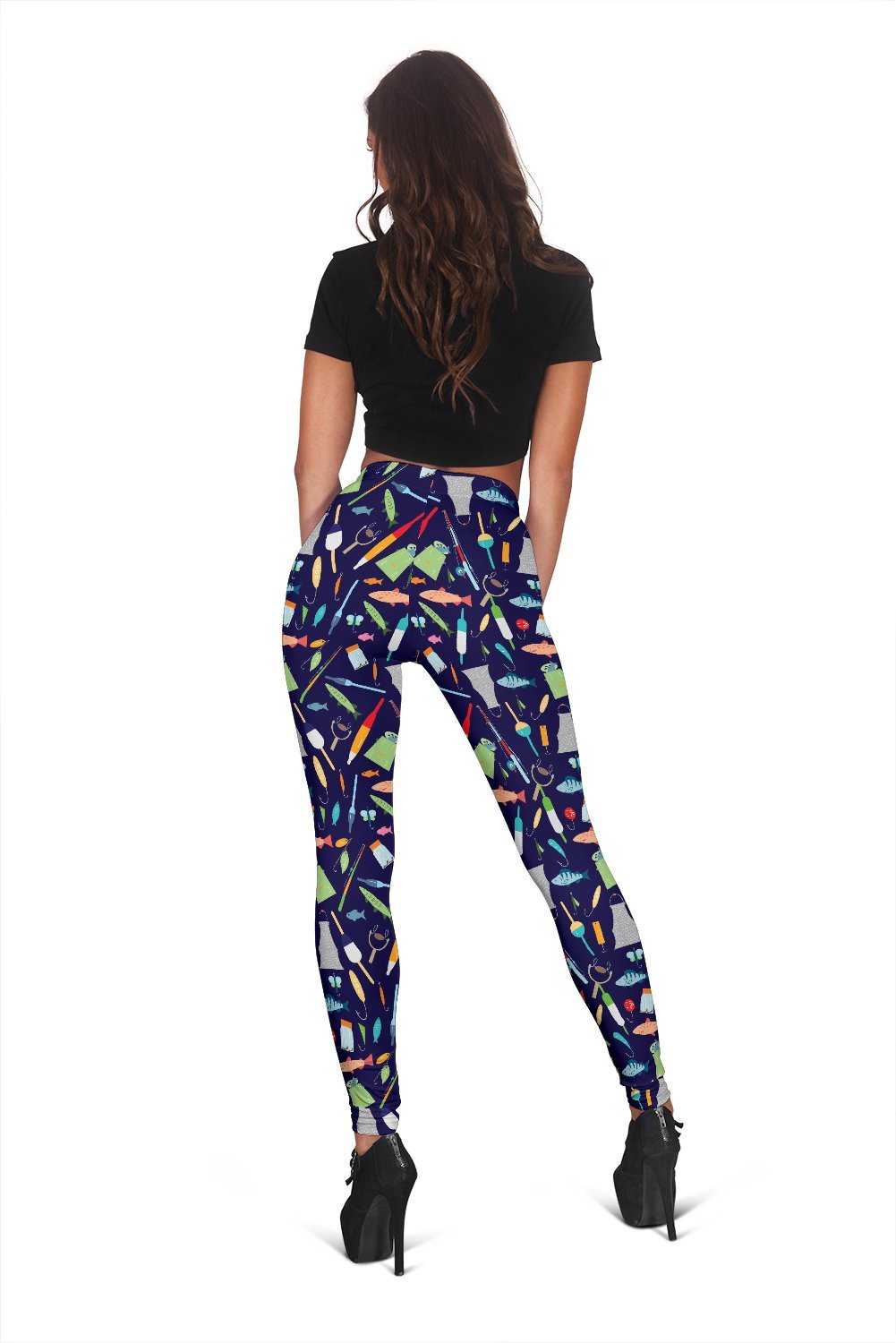 Bait Bass Fishing Print Pattern Women Leggings-grizzshop