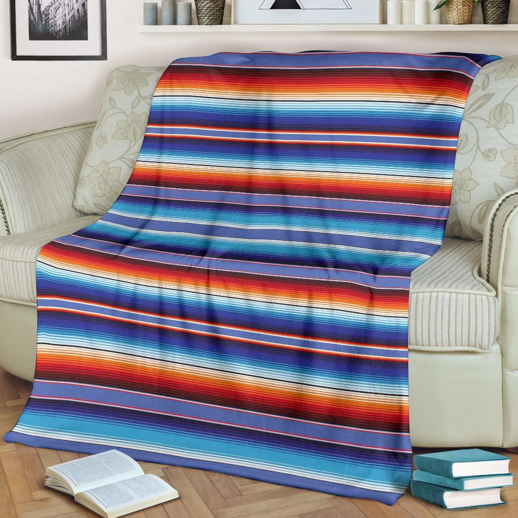 Baja Mexican Blanket Serape Pattern Print Blanket-grizzshop