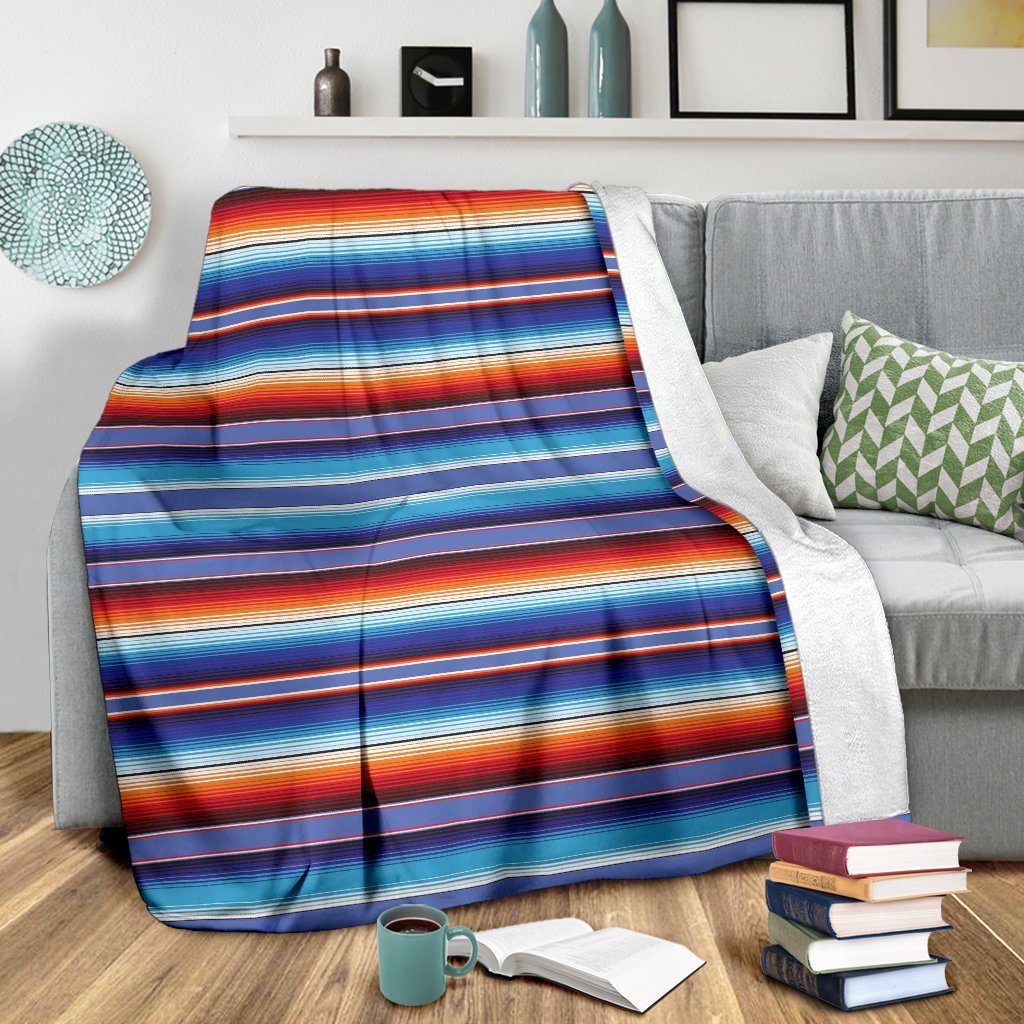 Baja Mexican Blanket Serape Pattern Print Blanket-grizzshop