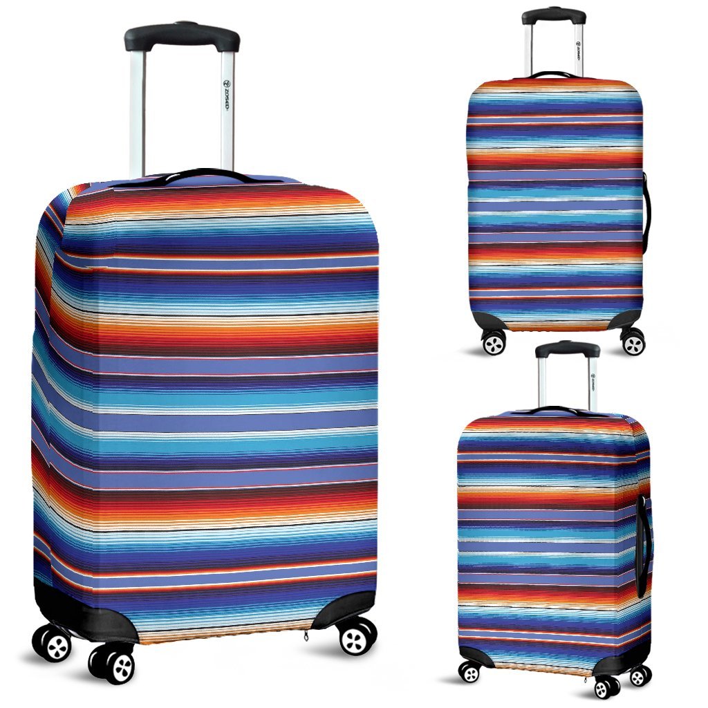 Baja Mexican Blanket Serape Pattern Print Luggage Cover Protector-grizzshop