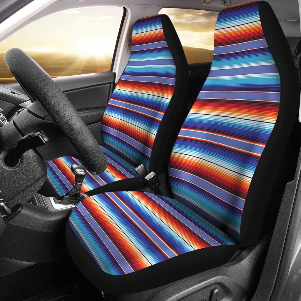 Baja Mexican Blanket Serape Pattern Print Universal Fit Car Seat Cover-grizzshop