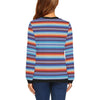 Baja Mexican Blanket Serape Pattern Print Women Crewneck Sweatshirt-grizzshop