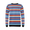 Baja Mexican Blanket Serape Pattern Print Women Crewneck Sweatshirt-grizzshop