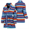Baja Mexican Blanket Serape Pattern Print Women Long Robe-grizzshop