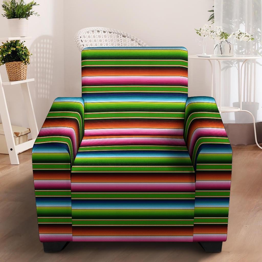 Baja Mexican Print Armchair Cover-grizzshop