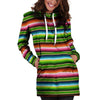 Baja Mexican Print Hoodie Dress-grizzshop