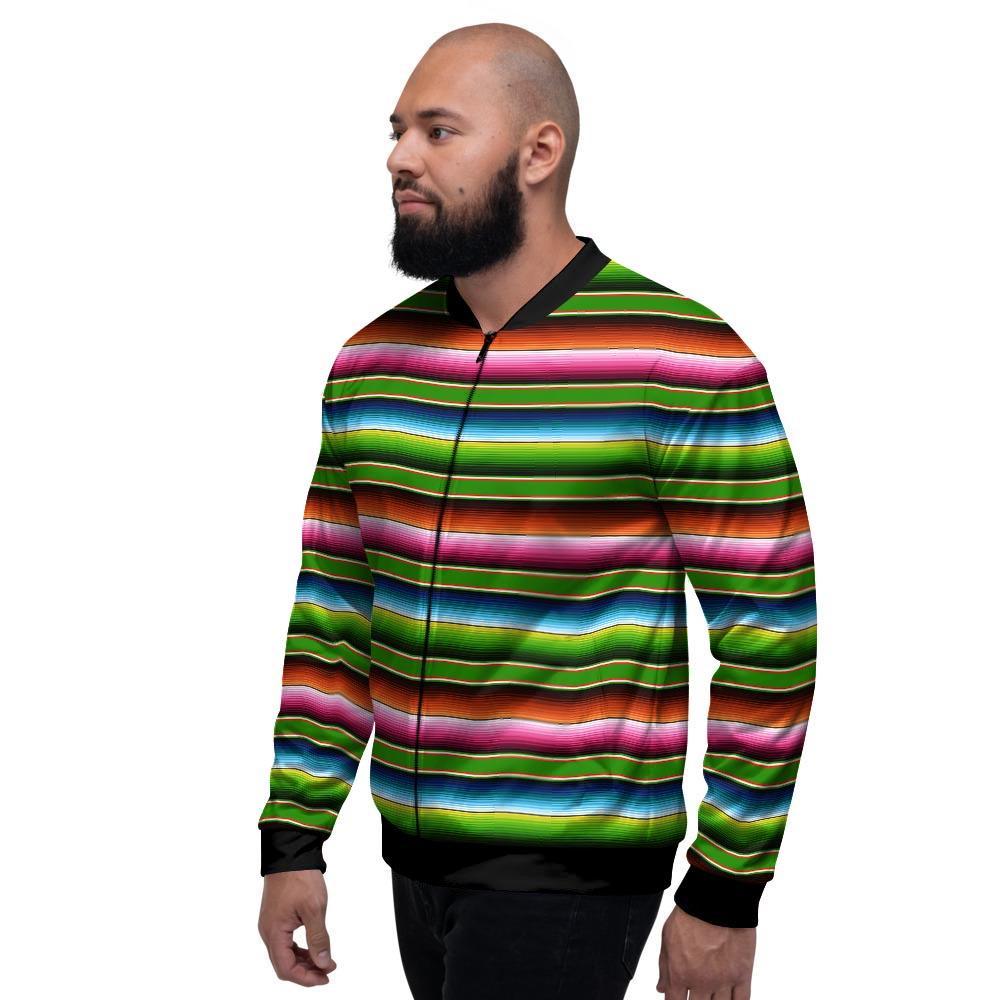 Baja Mexican Print Men's Bomber Jacket-grizzshop